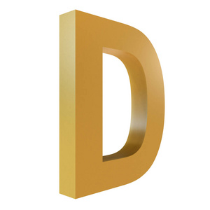 3d 黄金字母 D