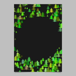 随机季节性松树设计小册子模板图片
