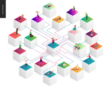 网络概念向量图示照片