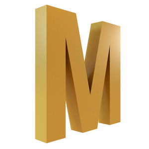 3d 黄金字母 M