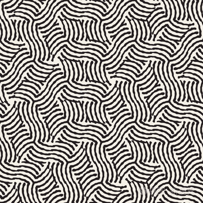 手工绘制条纹无缝图案与笔触瓷砖.抽象手绘纹理打印