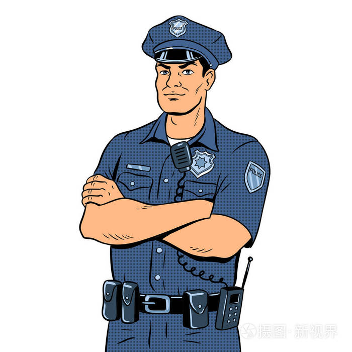 警察流行艺术矢量插图插画-正版商用图片0fzugf-摄图新视界