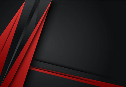 红色和黑色抽象层的几何背景卡, 安照片
