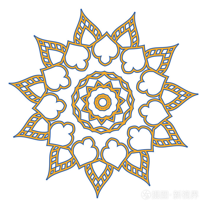 曼达拉. 手绘民族装饰元素. 阿拉伯伊斯兰插画-正版商用图片0g04xu-摄