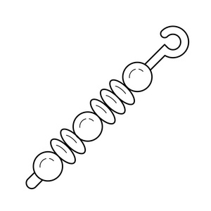 烧烤串手绘图片