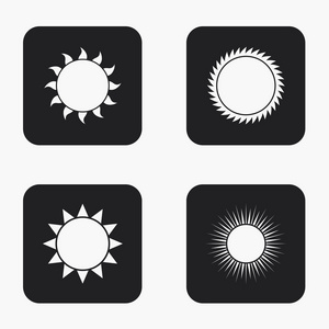矢量现代太阳图标集