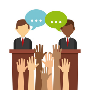 美国民主党与共和党选举 2016年卡通-政治足球比赛投票,选举.