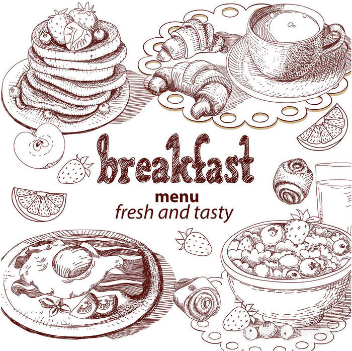 草图早餐菜单