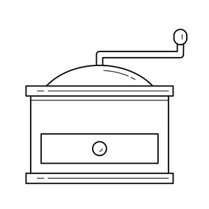 咖啡磨床矢量线图标