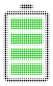 电动电池半色调图标