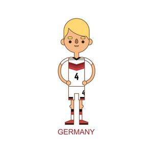 德国国家足球队足球运动员矢量图