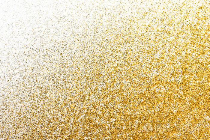 金色闪光砂纹理上白色抽象背景