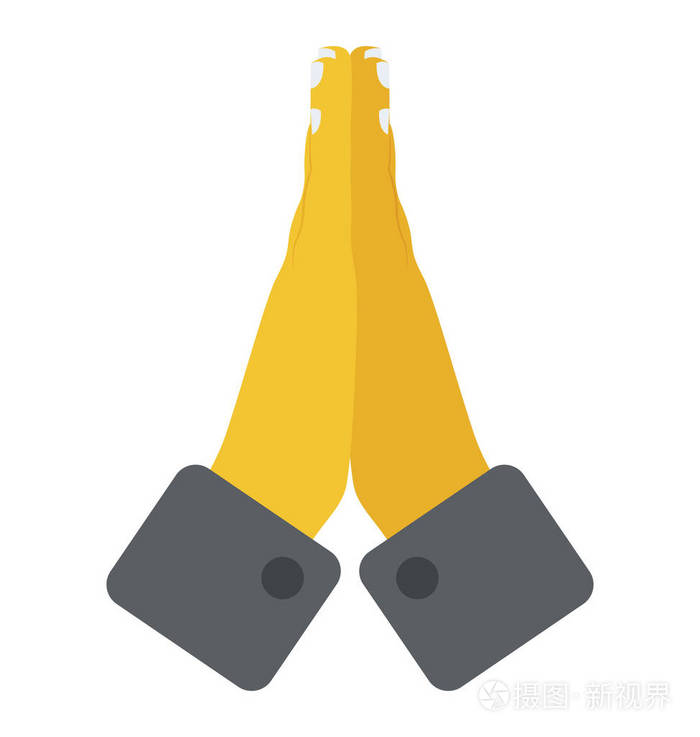 两只手在祈祷的圣洁姿态一起推挤了