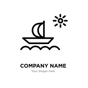 船舶公司标志设计模板, 商业企业矢量 ico