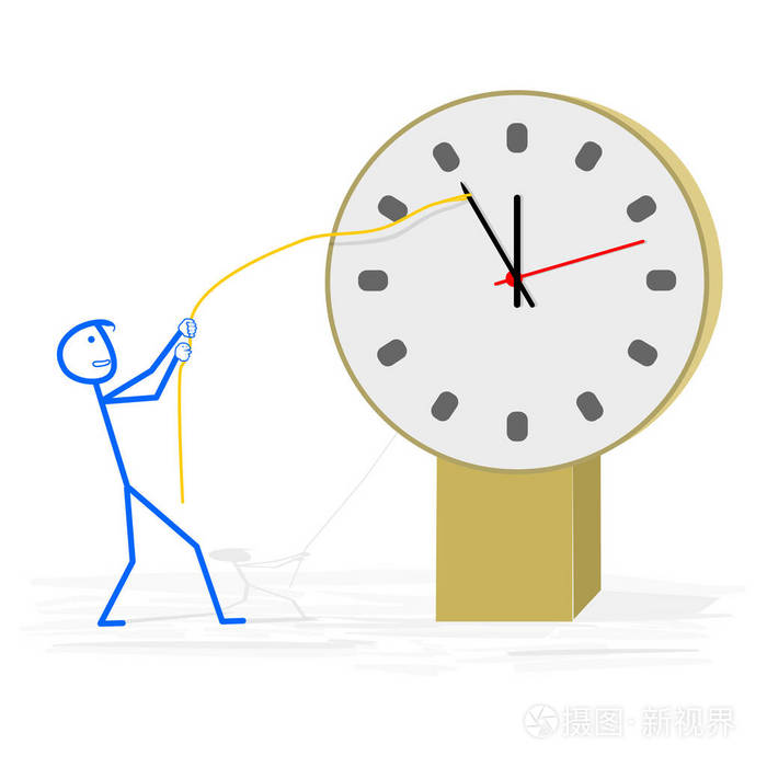 抽象的商人持有时光倒流