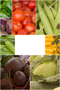 水果和蔬菜拼贴画