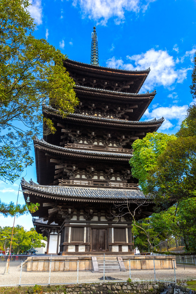 日本奈良的兴福寺木塔