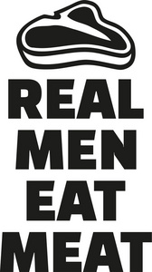 真正的男人吃肉和牛排图标