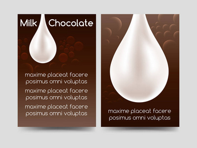 牛奶巧克力滴宣传册设计图片