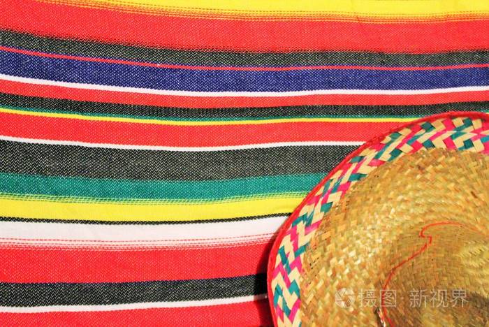 墨西哥传统 cinco de mayo 地毯雨披福特嘉年华有条纹