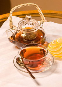 茶杯和茶壶的茶