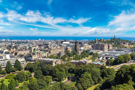 爱丁堡的全景视图