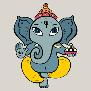 莲花体式中的 Ganapati 禅修