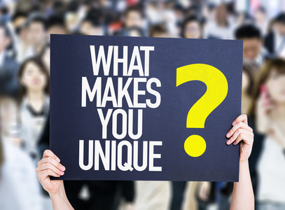 什么使你与众不同?标语牌照片