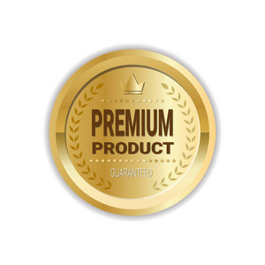优质产品标志高品质贴纸金牌图标隔离
