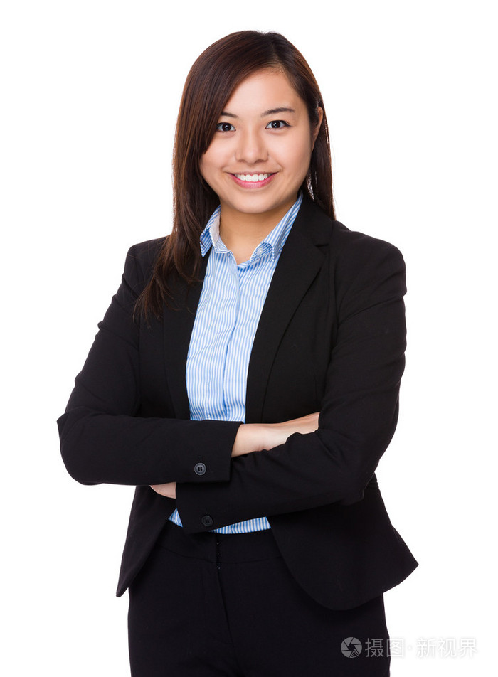 在商务套装的年轻亚洲女商人照片-正版商用图片0g202b-摄图新视界