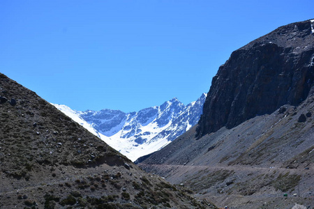 冰川 雪和山在智利圣地亚哥