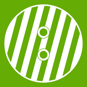 条纹缝纫按钮图标绿色