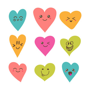 可爱的卡通人物. 明亮的壁照片