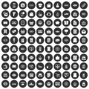 100销售图标设置黑色圆圈