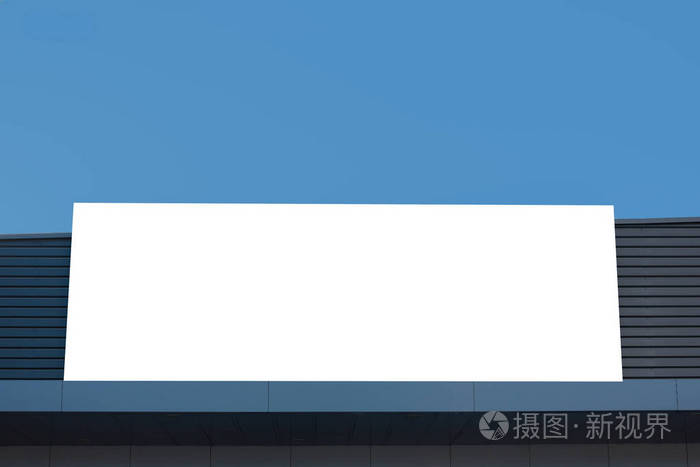模仿.空白广告牌, 广告板, 招牌外的商店顶部