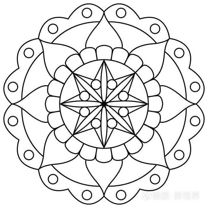 抽象可爱的曼荼罗
