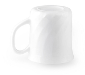 孤立在白色背景上的空白色咖啡杯子