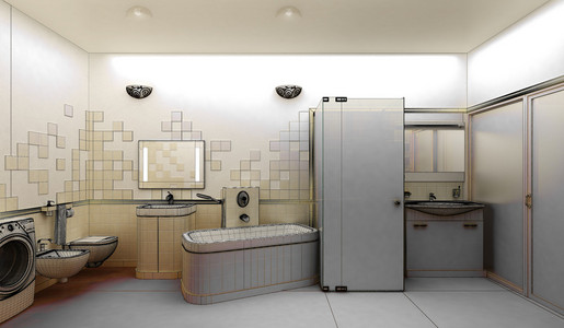 呈现的现代浴室室内设计
