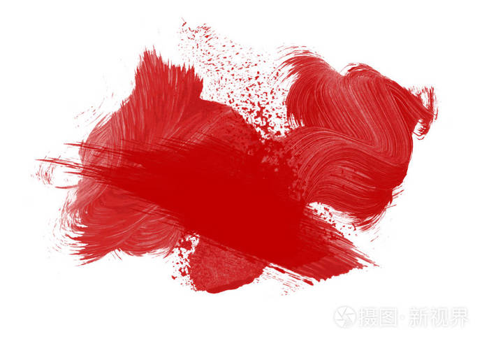 红色的水彩绘画描边刷笔触颜色纹理空间为您自己的文本