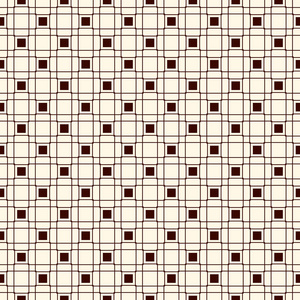 网格数字纸布赫洛维采城堡和花园无缝图案与简单的几何装饰.