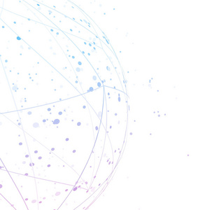 抽象科学的蓝色连接 semisphere 背景布局。矢量插图