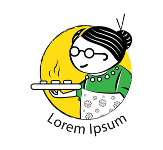 奶奶蛋糕标志设计照片