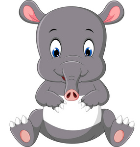 可爱的貘卡通照片