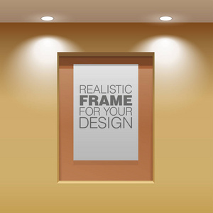 在室内墙上挂着的垂直海报照片