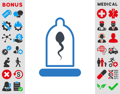 精子在避孕套图标