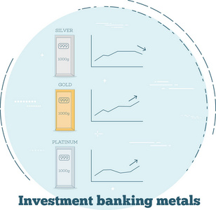 线上艺术风格的投资银行金属图片