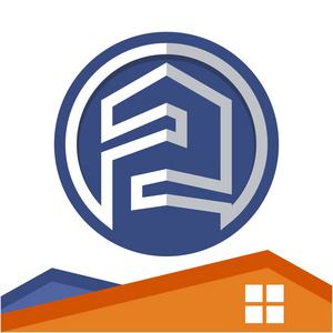 标志模板彩色蓝色与埃菲尔铁塔的商业和公司身份设计图标标志缩写字母