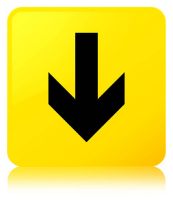 下载箭头图标黄色方形按钮