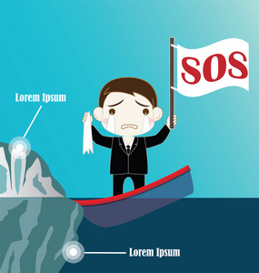 撞的船商人在下沉的船撞上冰山照片