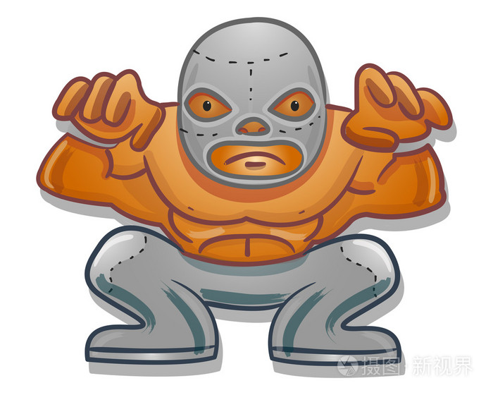 墨西哥传统卡通摔跤手